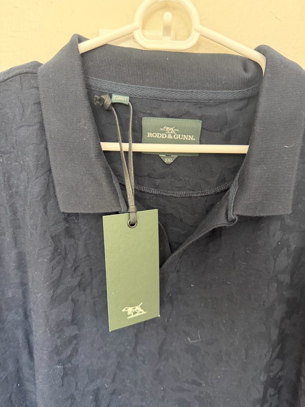 Rodd & Gunn Navy Jacquard Polo Shirt - Picture 2 of 4